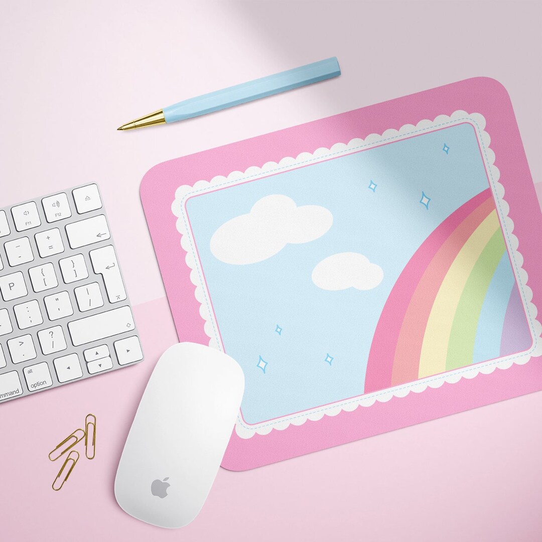 Kawaii Mouse Pad for Girls | Cute Pink Mousepad | Girly Desk Setup - Etsy