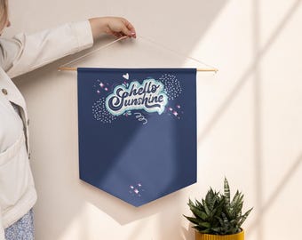 Enamel Pin Display Banner Fabric Organizer, Pastel Colors (18x21in, Wooden Frame, Polyester Twill)