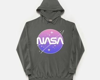 NASA Gradient Comfort Colors Lightweight Hooded Sweatshirt