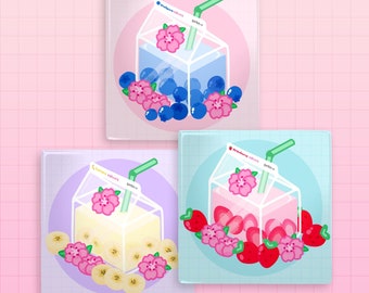 Sakura Milk Cartons Magnet Set