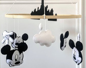 Mickey Mouse Felt Mobile/ Handmade Felt Disney Characters/Eco-Friendly Toys