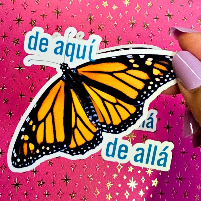 Monarch Butterfly Sticker: Latina Identity Vinyl Decal - De Aquí, De ...