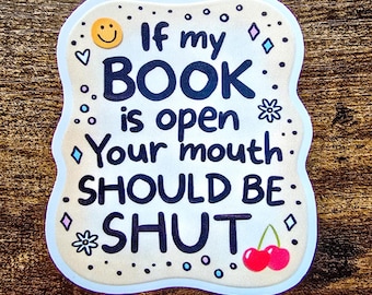 Pegatina para amantes de los libros / Humor lector, Calcomanía para introvertidos, Pegatina Booktok