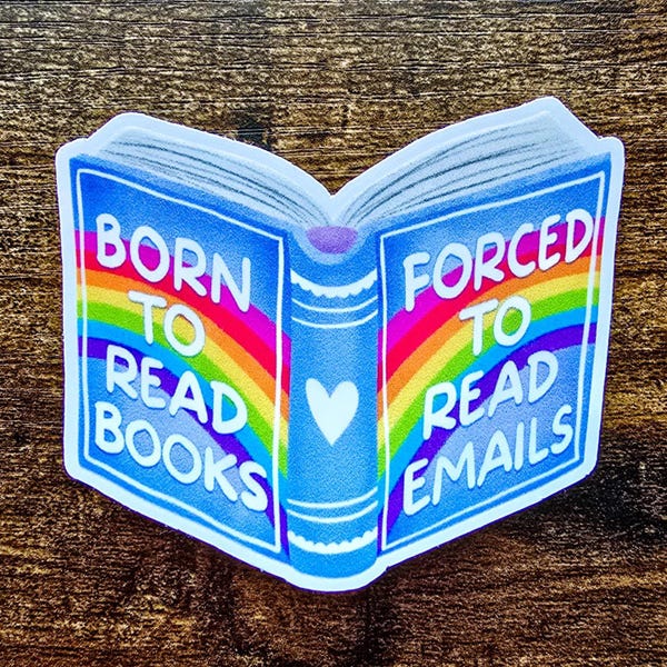 né pour lire des livres, lecture forcée d'emails | Sticker lecteur drôle