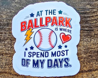 Calcomanía para mamá de béisbol – Calcomanía en el estadio – Regalo para mamá deportista – Calcomanía de vinilo para el día del juego