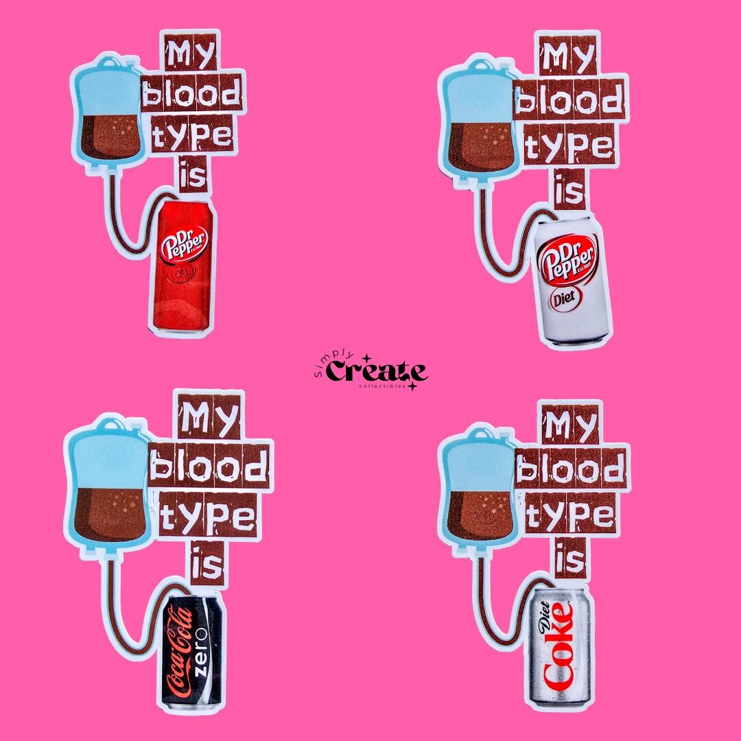Funny Soda Blood Type Sticker – Waterproof Vinyl Decal - Etsy