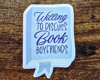 Pegatina de novios literarios / Vinilo adhesivo para lectores de novelas románticas / Booktok