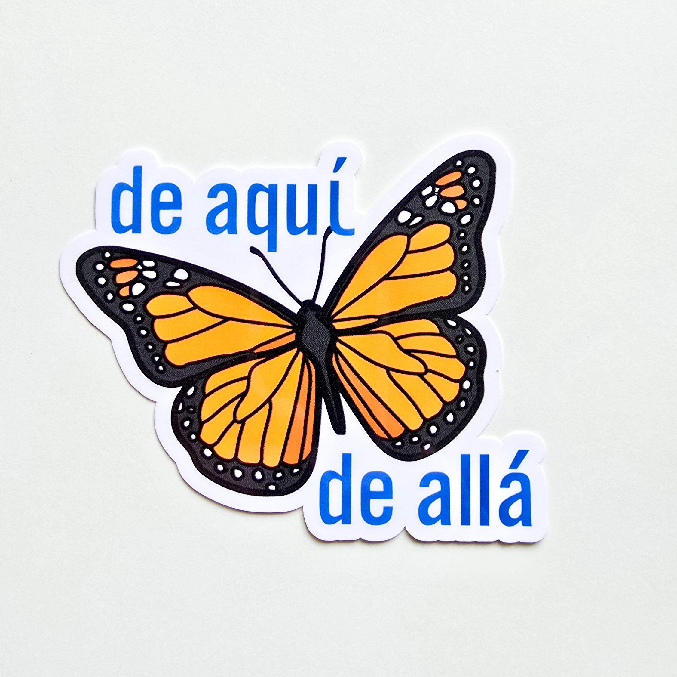 Monarch Butterfly Sticker: Latina Identity Vinyl Decal - De Aquí, De ...