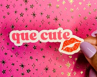 Que Spanglish Sticker – Latina Kiss Lips Vinyl Decal