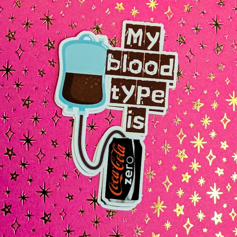 Funny Soda Blood Type Sticker – Waterproof Vinyl Decal - Etsy