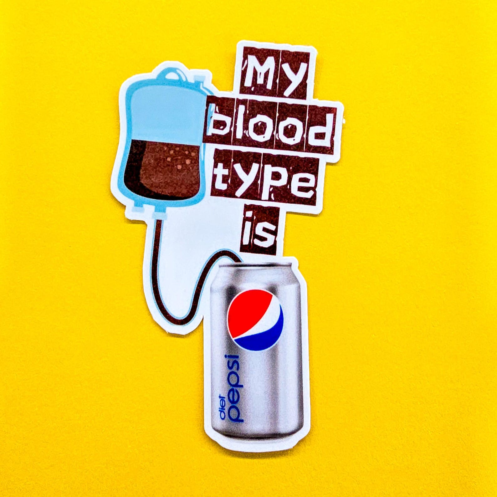 Funny Soda Blood Type Sticker – Waterproof Vinyl Decal - Etsy