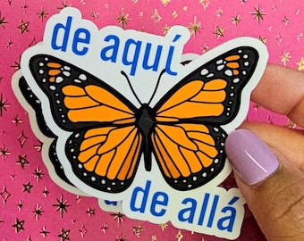 Monarch Butterfly Sticker: Latina Identity Vinyl Decal - De Aquí, De Allá