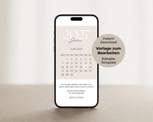 Save the Date Karte digital Hochzeit Canva Vorlage editierbar personalisiert Sofort Download WhatsApp Online Einladung Ecard Ankündigung