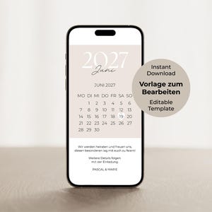 Save the Date Card digital wedding Canva template editable personalized Instant Download WhatsApp Online Invitation Ecard Announcement