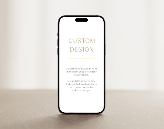 Digitale Save the Date Karte Custom Design | Handy-Vorlage für Hochzeitseinladung | Personalisierbar | WhatsApp Einladung zum Download
