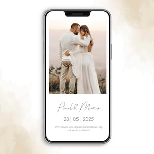Digital | Save the Date | Wedding | Wedding Card | Wedding | Invitation | Template | Personalised | Ecard | sending via WhatsApp