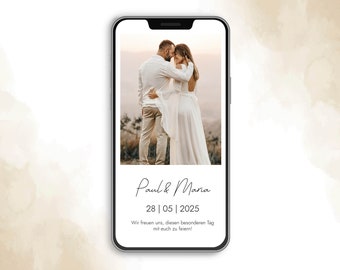 Digital | Save the Date | Wedding | Wedding Card | Wedding | Invitation | Template | Personalised | Ecard | sending via WhatsApp