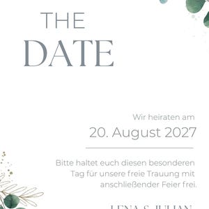 Digital Save the Date Card Wedding Canva Template Editable Personalized Invitation Card Instant Download WhatsApp Online Ecard image 2