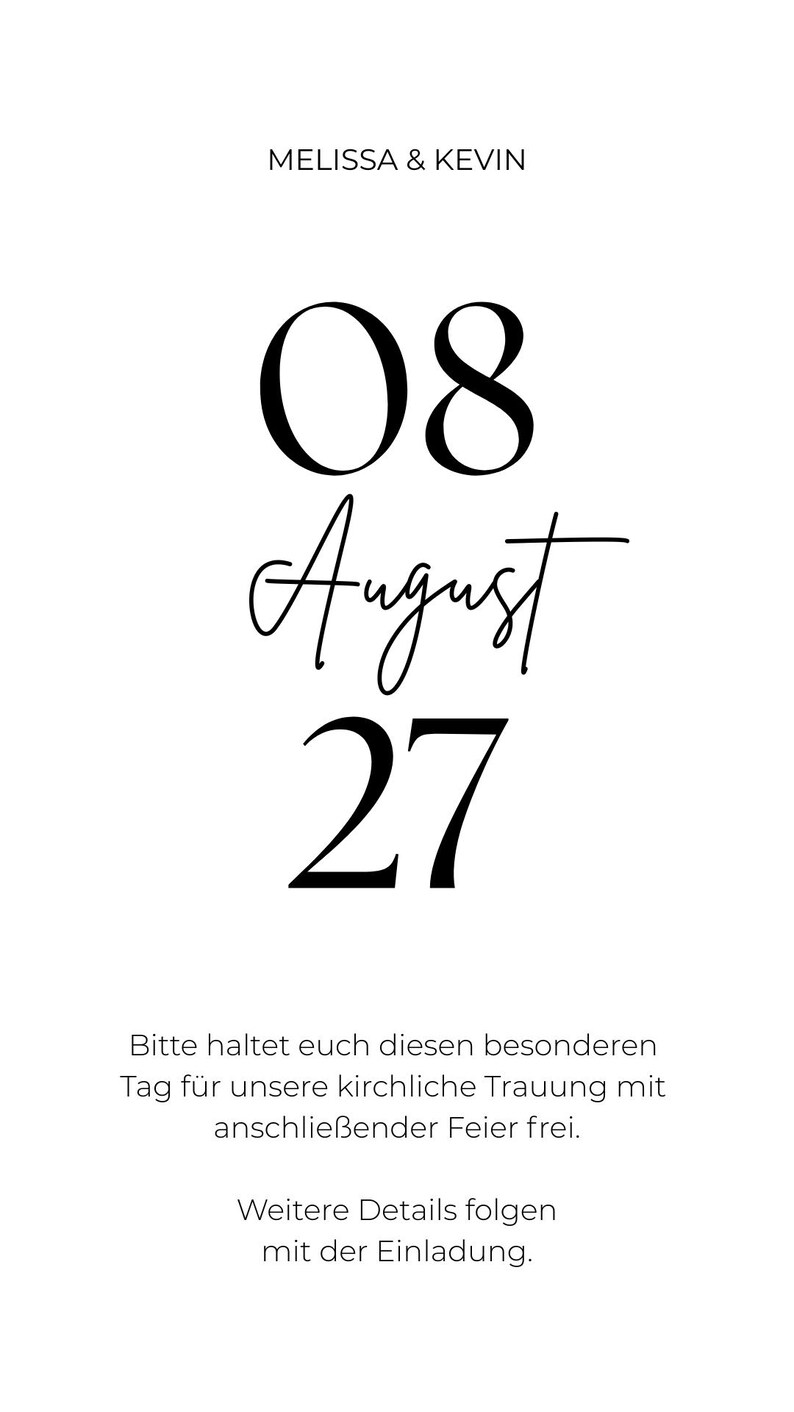 Save the Date-kaart Bruiloft digitaal Canva-sjabloon aanpasbaar bewerkbaar Direct downloaden Online uitnodiging WhatsApp E-card Aankondiging afbeelding 2