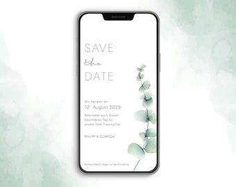 Digital | Save the Date | Wedding | Wedding Card | Wedding | Invitation | Template | Personalised | Ecard | sending via WhatsApp