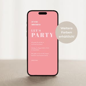 Digitale Save the Date Karte | Handy-Vorlage für Geburtstage | Minimalistisch & Elegant | WhatsApp Einladung zum Download | Ecard