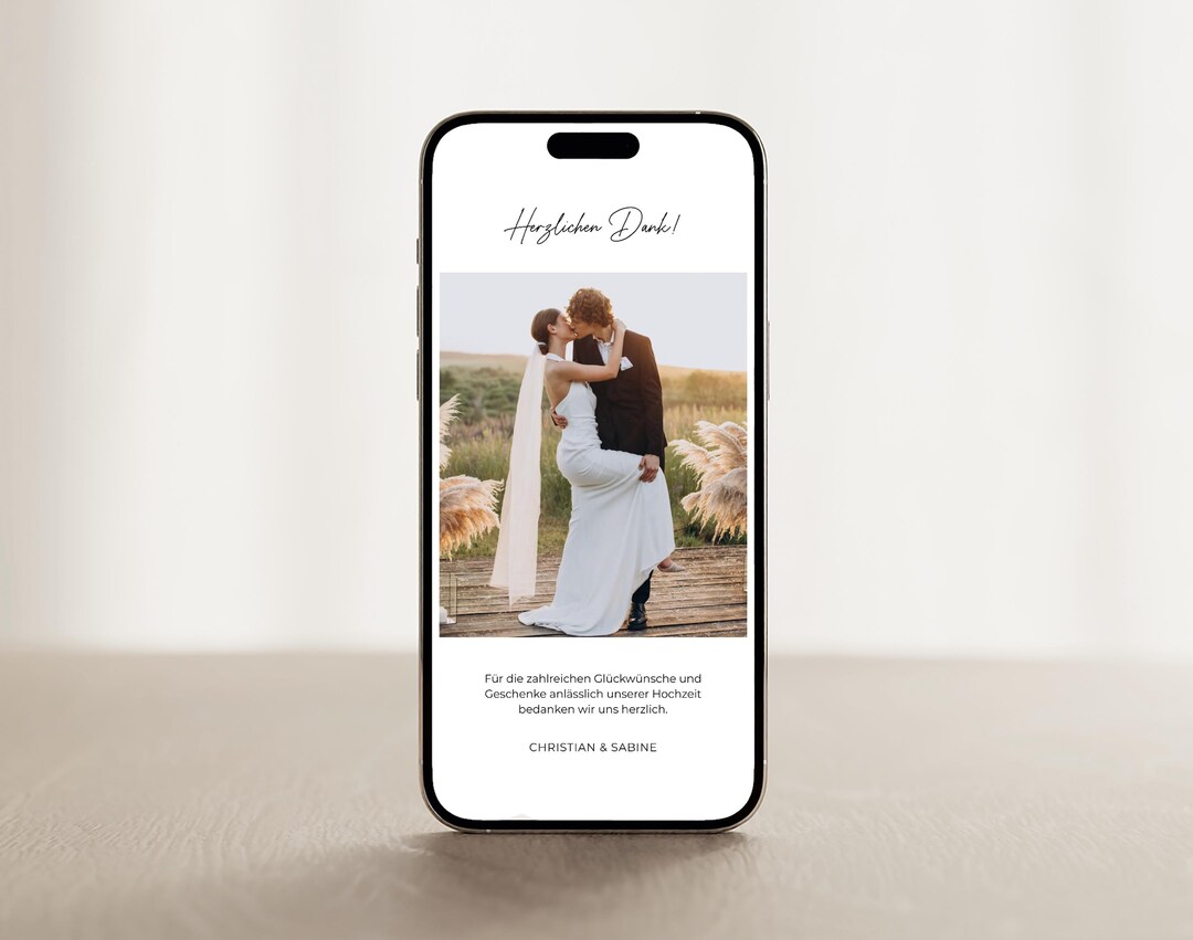 Digital | Thank You Card | Acknowledgement | Wedding | Greeting ...