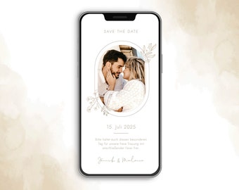 Digital | Save the Date | Wedding | Wedding Card | Wedding | Invitation | Template | Personalised | Ecard | sending via WhatsApp