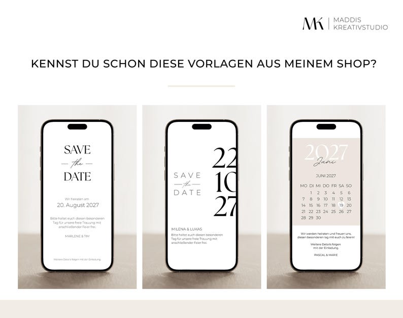 Save the Date-kaart Bruiloft digitaal Canva-sjabloon aanpasbaar bewerkbaar Direct downloaden Online uitnodiging WhatsApp E-card Aankondiging afbeelding 6