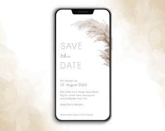 Digital | Save the Date | Wedding | Wedding Card | Wedding | Invitation | Template | Personalised | Ecard | sending via WhatsApp