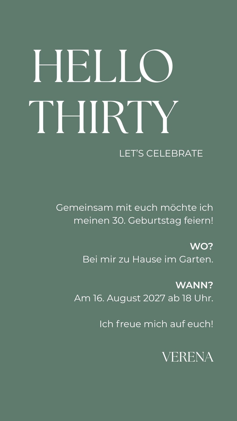 Digital Save the Date Card Invitation Birthday Canva Template Instant Download Editable Personalized E-Card WhatsApp Online Invitation image 2