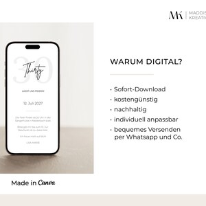 Digital Save the Date Card Invitation Birthday Canva Template Instant Download Editable Personalized E-Card WhatsApp Online Invitation image 3