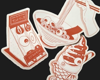 Eyeball Clear Stickers | Japanese Food Stickers