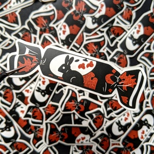 Black Rabbit Candy Sticker | Candy Mini Sticker