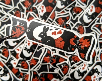 Black Rabbit Candy Sticker | Candy Mini Sticker