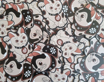 Lucky Cat Sticker | Inu Hariko Sticker | Maneki Neko Sticker
