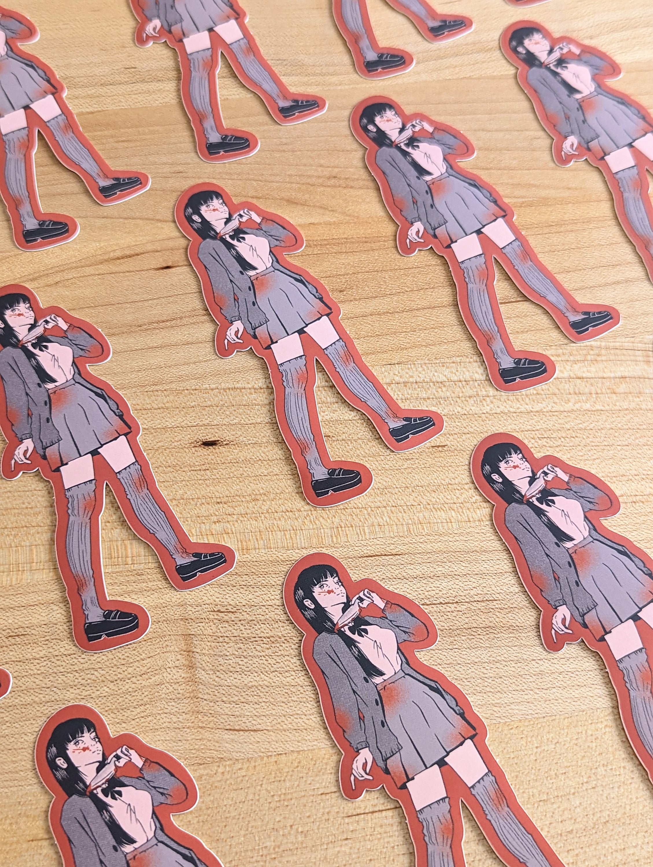 Bloody Sticker | Yandere Vinyl Sticker - Etsy