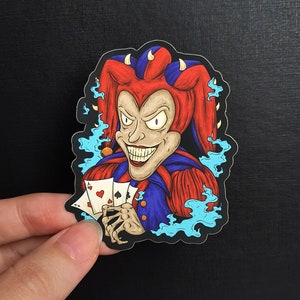 Scary Halloween Joker Sticker (3&#39;&#39;)