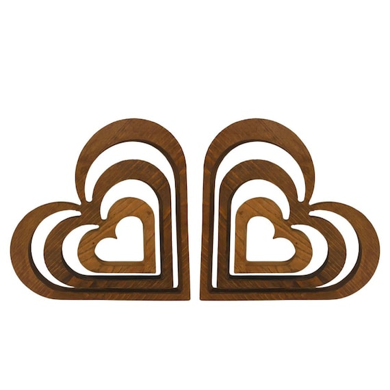 50x Cuori di legno per abbellimento/ Piccole e grande forme di cuori in