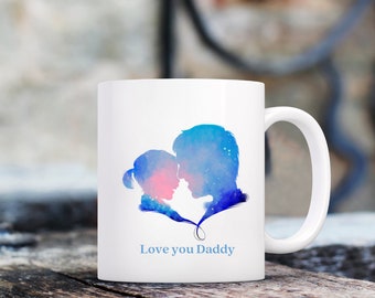 Happy Fathers Day gift, Happy Fathers Day Mug, Love you daddy mug, Love you dad mug, daughter and dad mug, son and dad mug, dad & child mug