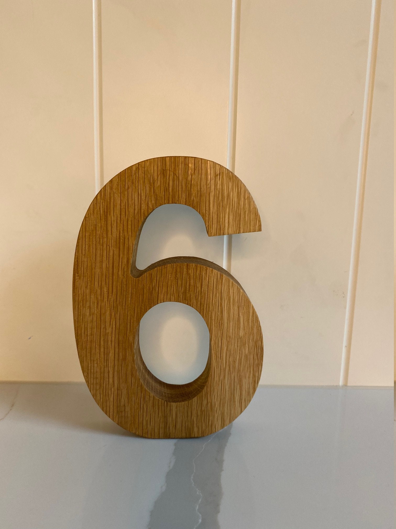 Chunky Wooden Numbers Solid Oak Numbers Freestanding Etsy UK
