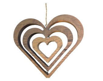 150 pezzi cuore in legno 40mm cuore legno decorazione fette fette di legno natur