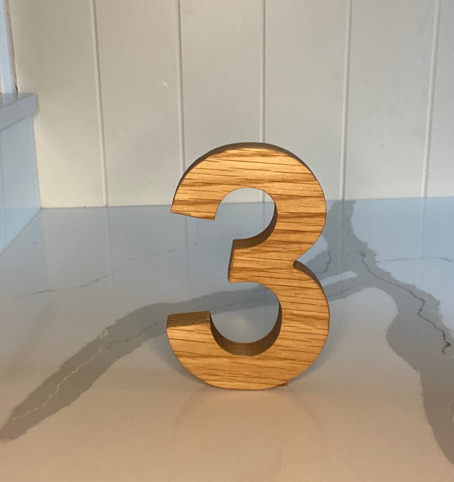 Chunky Wooden Numbers Solid Oak Numbers Freestanding Etsy