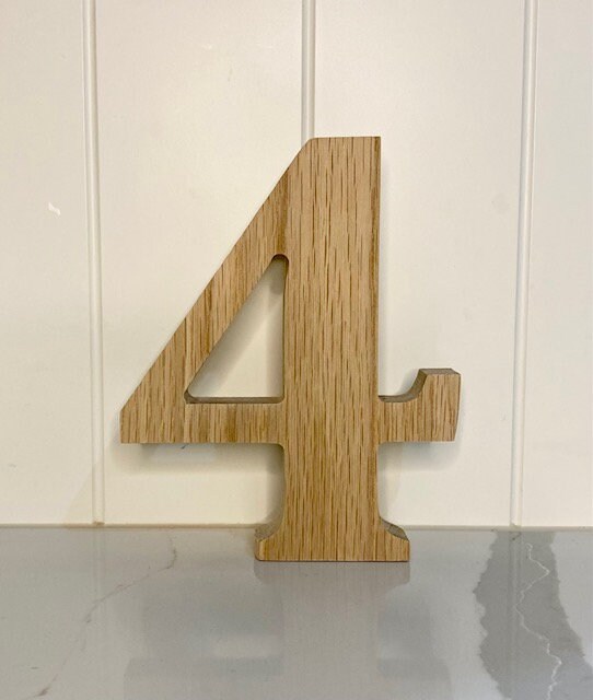 Chunky Wooden Numbers Solid Oak Numbers Freestanding Etsy UK