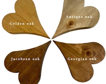 Chunky wooden hanging hearts