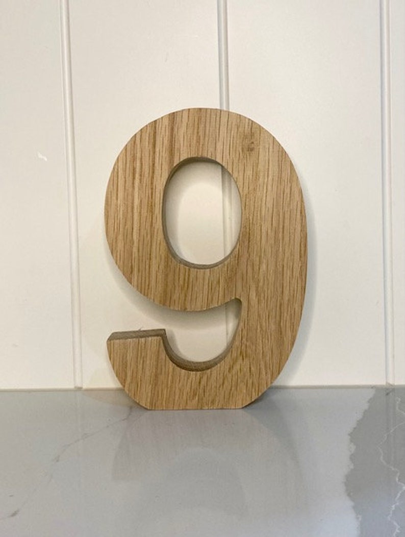 Chunky Wooden Numbers Solid Oak Numbers Freestanding Etsy