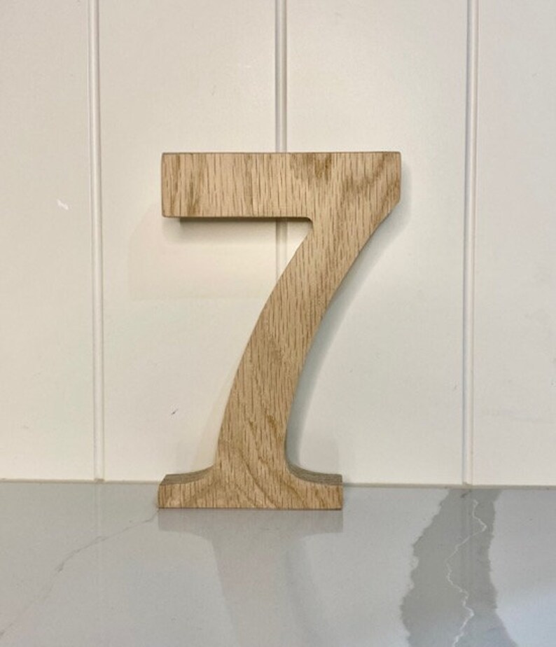 Chunky Wooden Numbers Solid Oak Numbers Freestanding Etsy
