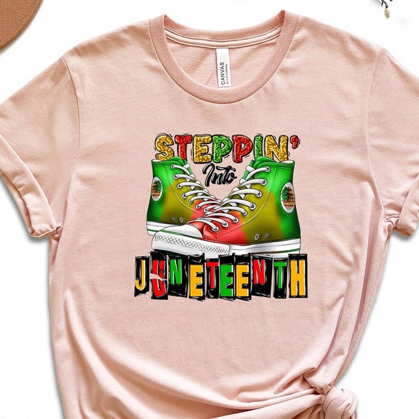 Steppin' Into Juneteenth Shirt, Black History Month Shirt, Equality Tee, African American Tee, Black Lives Matter Shirt, Human Rights Shirt