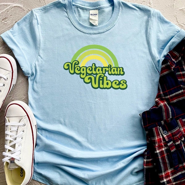 Vegetable Vibes Shirt, Vegetarian T-Shirt, Animal Lover Tee, Animal Activist Shirt, Vegan Shirt, Vegetarian Gift, Funny Vegetarian Tee