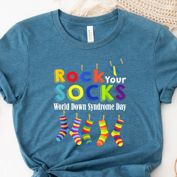 Rock Your Socks Welt-Down-syndrom Tag Shirt, Down-syndrom Shirt, Down-syndrom bewusstsein shirt, Down-syndrom tag, Down-syndrom mutter t-stück