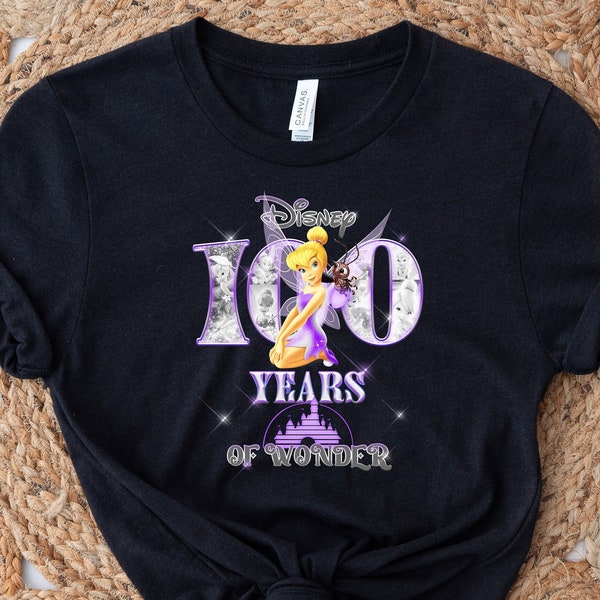 Disney 100 Years Of Wonder Shirt, Tinker Bell Shirt, Disney Shirt, Disney Vacation Shirt, Tinker Bell Lover Shirt, Disney Family Shirt